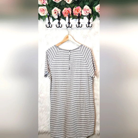 Michael Kors Striped Cotton Night Dress w/ Jeweled MK Logo - Picture 2 of 5